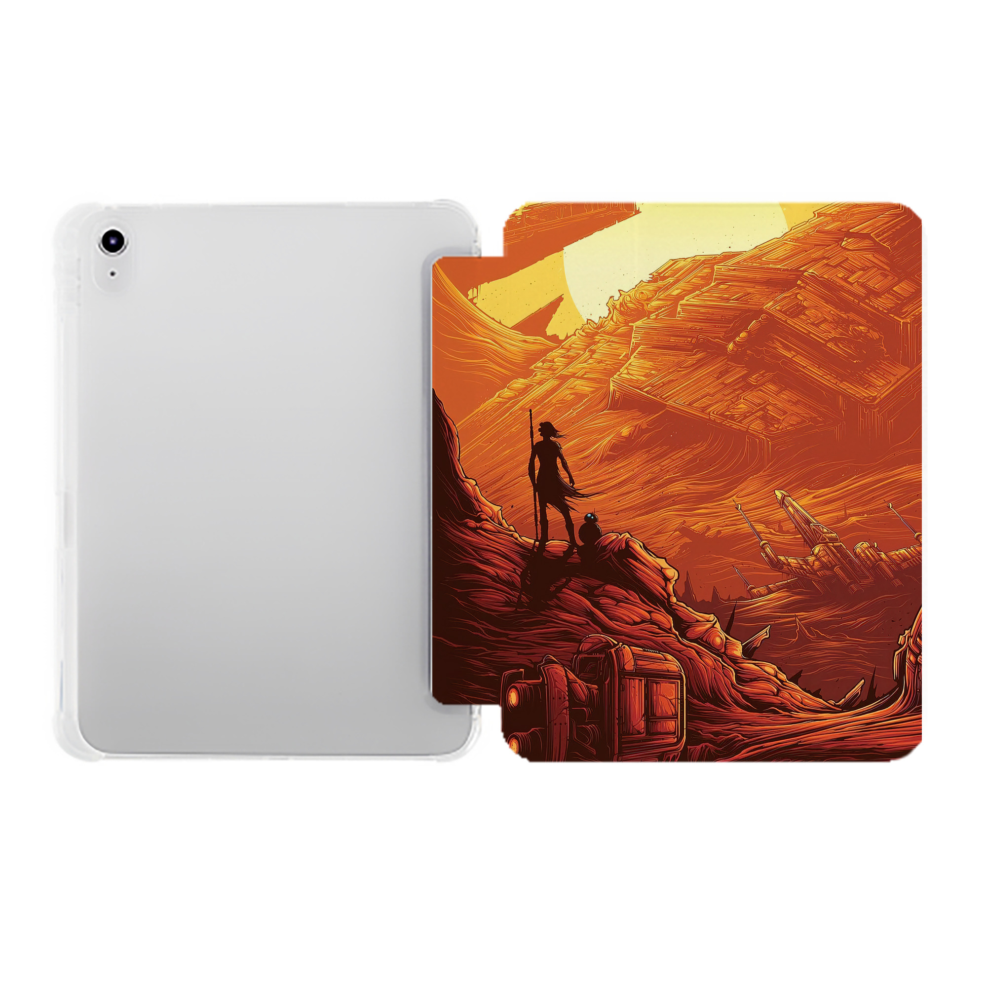 （画像用） スター・ウォーズ Star Wars IPad ケース ペン収納付き 三つ折りスタンド PUレザー×シリコン 対応機種9.5/10.5/10.9インチ